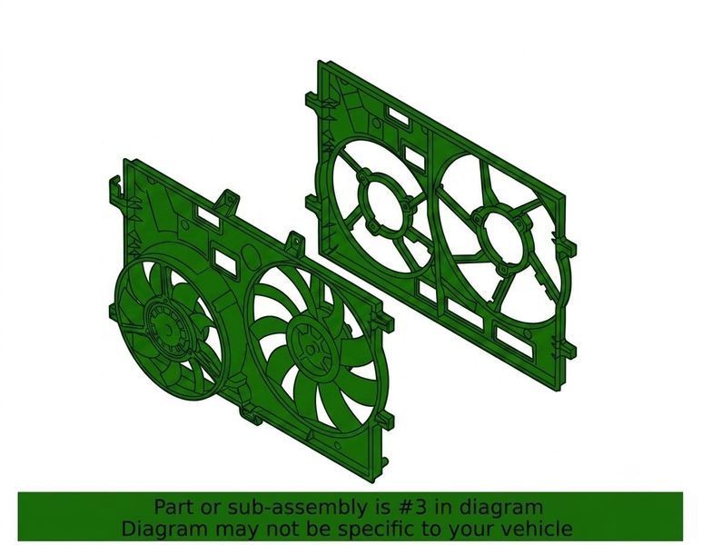 Рамка (диффузор) вентиляторов радиатора Volkswagen Tiguan 2 / Allspace USA 5QN121207 5QN121207 фото